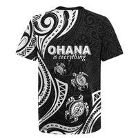 Hawaii Ohana Means Family Rugby Jersey Sea Turtle Polynesian Style