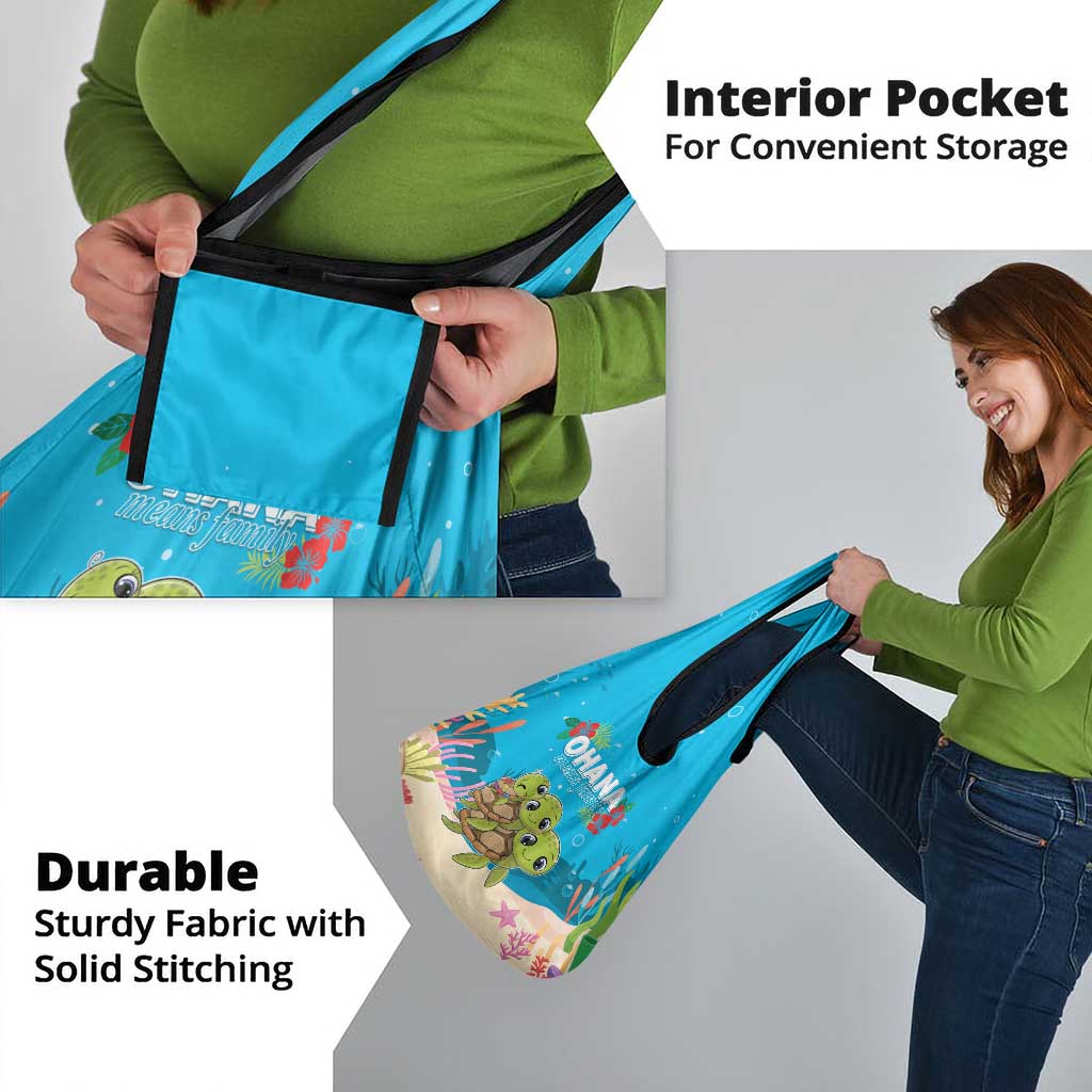 Ohana Hawaii Grocery Bag Kawaii Family Turtle