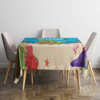 Ohana Hawaii Tablecloth Kawaii Family Turtle