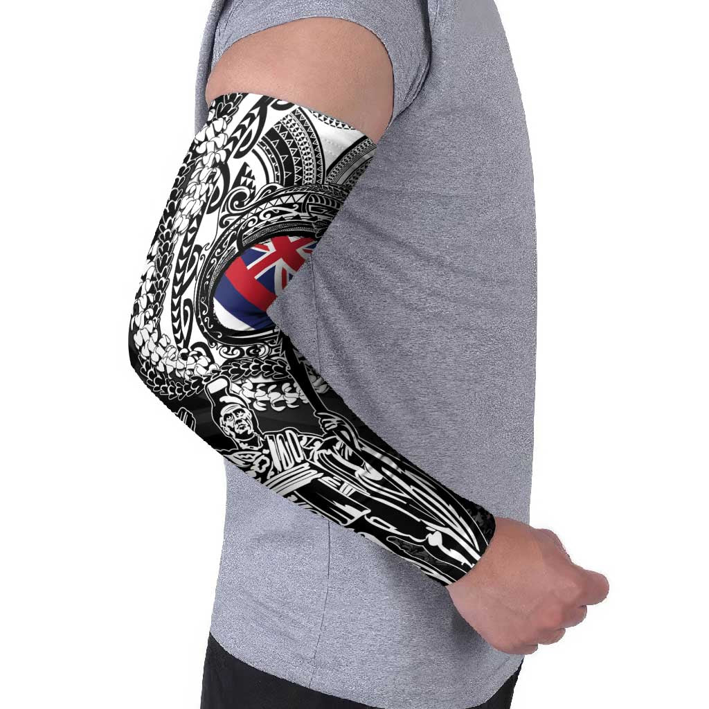 Hawaii King Flag Arm Sleeves Hawaiian Maile Lei LT05 - Polynesian Pride