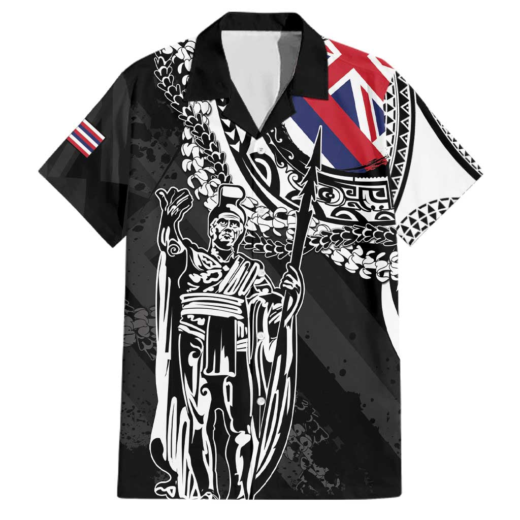 Hawaii King Flag Family Matching Off Shoulder Maxi Dress and Hawaiian Shirt Hawaiian Maile Lei - Polynesian Pride