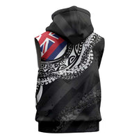 Hawaii King Flag Sleeveless Zip Hoodie Hawaiian Maile Lei LT05 - Polynesian Pride