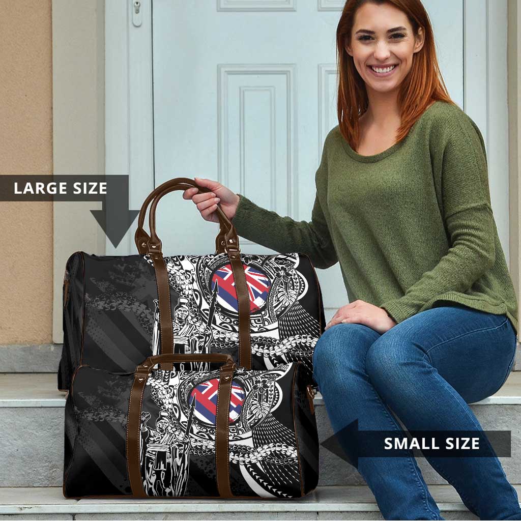 Hawaii King Flag Travel Bag Hawaiian Maile Lei - Polynesian Pride