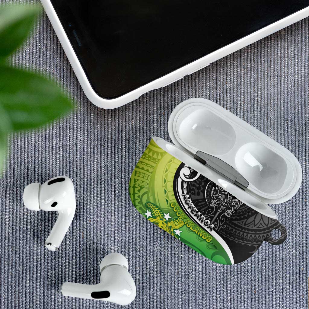 New Zealand Cook Islands AirPods Case Maori Tiki With Circle Stars Turtle LT05 - Polynesian Pride