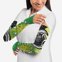 Personalised New Zealand Cook Islands Arm Sleeves Maori Tiki With Circle Stars Turtle LT05 - Polynesian Pride