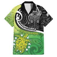 Custom New Zealand Cook Islands Family Matching Summer Maxi Dress and Hawaiian Shirt Maori Tiki With Circle Stars Turtle - Polynesian Pride