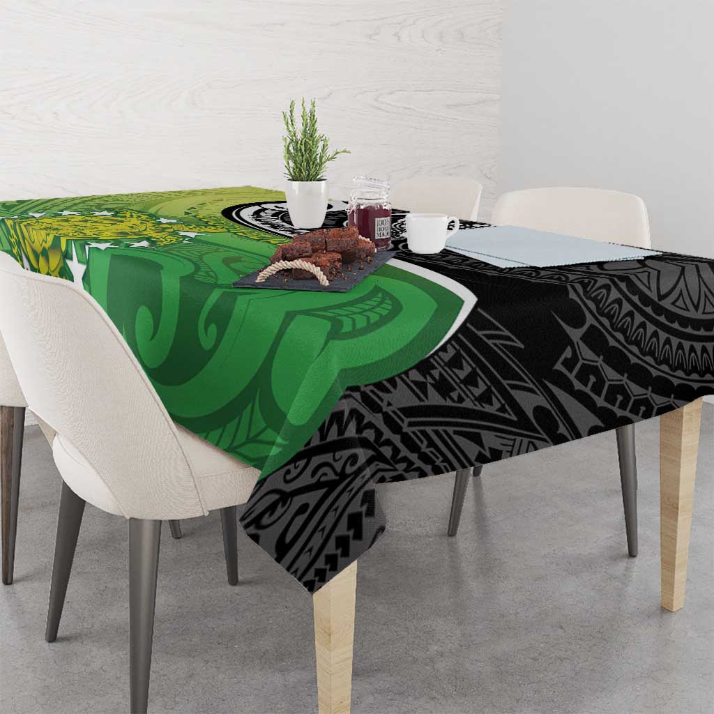 New Zealand Cook Islands Tablecloth Maori Tiki With Circle Stars Turtle LT05 - Polynesian Pride