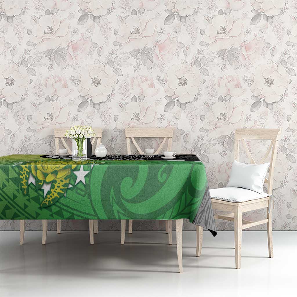 New Zealand Cook Islands Tablecloth Maori Tiki With Circle Stars Turtle LT05 - Polynesian Pride
