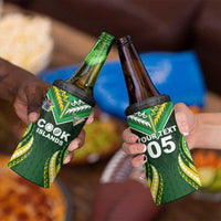 Custom Cook Islands Rugby 4 in 1 Can Cooler Tumbler Unique Style Green Version LT05 - Polynesian Pride