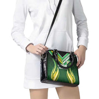 Cook Islands Rugby Shoulder Handbag Unique Style Green Version - Polynesian Pride