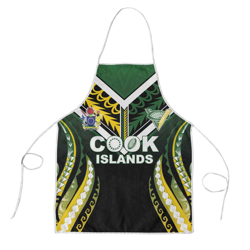 Cook Islands Rugby Apron Unique Style Black Version - Polynesian Pride