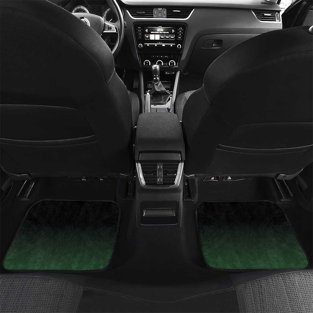 Custom Cook Islands Rugby Car Mats Unique Style Black Version - Polynesian Pride