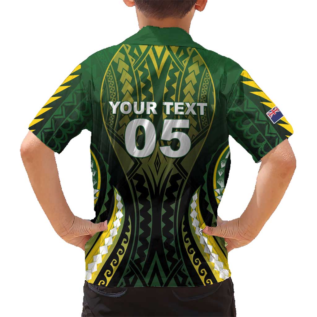 Custom Cook Islands Rugby Family Matching Puletasi and Hawaiian Shirt Unique Style Black Version LT05 - Polynesian Pride