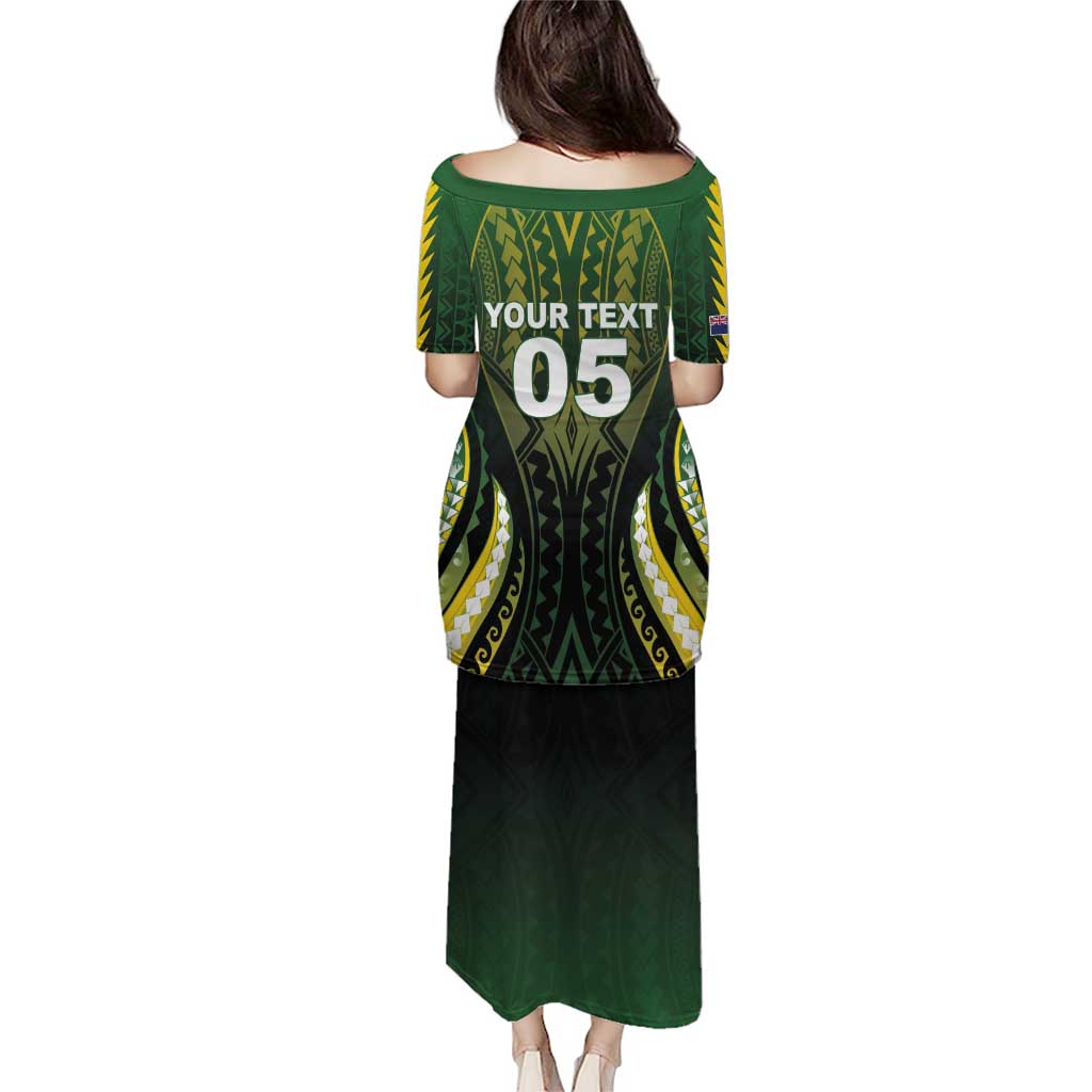 Custom Cook Islands Rugby Family Matching Puletasi and Hawaiian Shirt Unique Style Black Version LT05 - Polynesian Pride