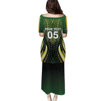 Custom Cook Islands Rugby Family Matching Puletasi and Hawaiian Shirt Unique Style Black Version LT05 - Polynesian Pride