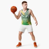 Custom Cook Islands Rugby Basketball Jersey Unique Style White Version - Polynesian Pride