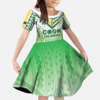 Custom Cook Islands Rugby Family Matching Mermaid Dress and Hawaiian Shirt Unique Style White Version - Polynesian Pride