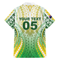 Custom Cook Islands Rugby Family Matching Off Shoulder Short Dress and Hawaiian Shirt Unique Style White Version - Polynesian Pride
