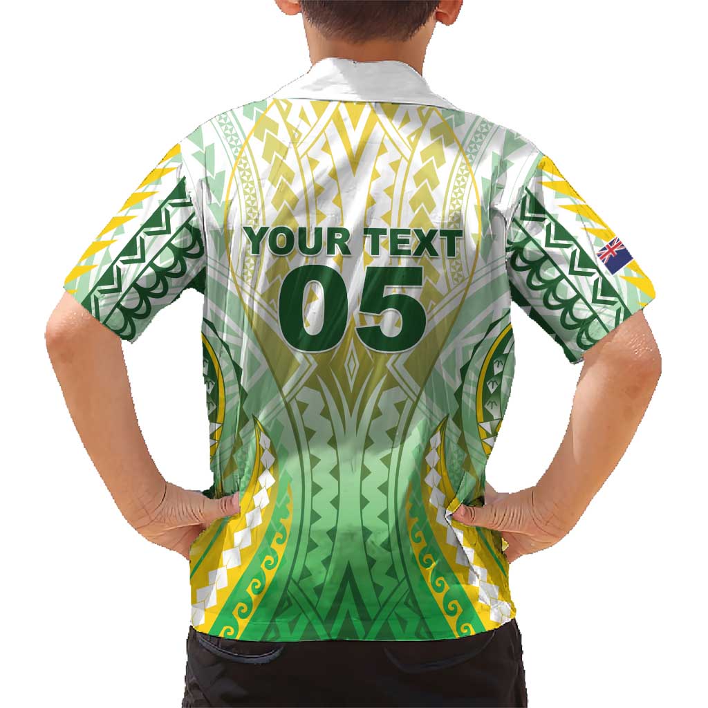 Custom Cook Islands Rugby Family Matching Summer Maxi Dress and Hawaiian Shirt Unique Style White Version - Polynesian Pride