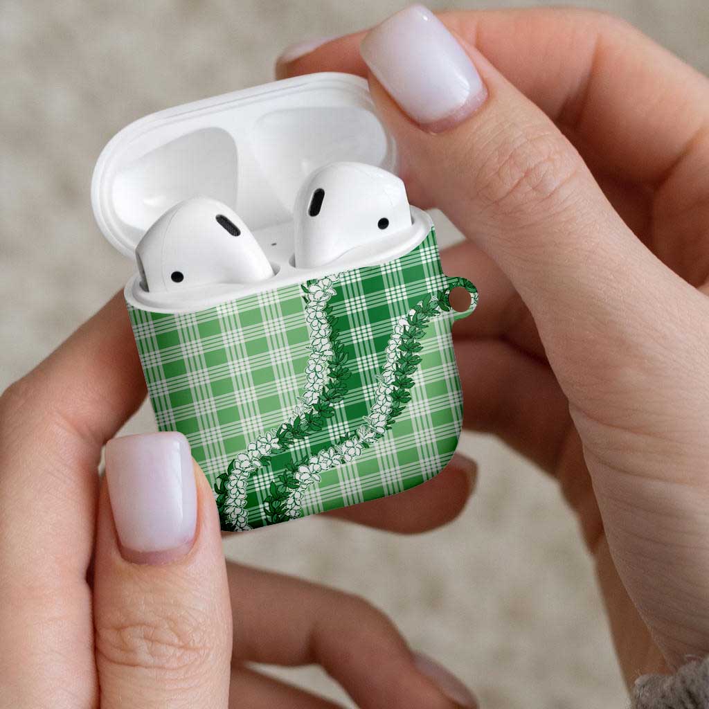 Green Hawaii Palaka AirPods Case Hawaiian Honohono Lei LT05 - Polynesian Pride