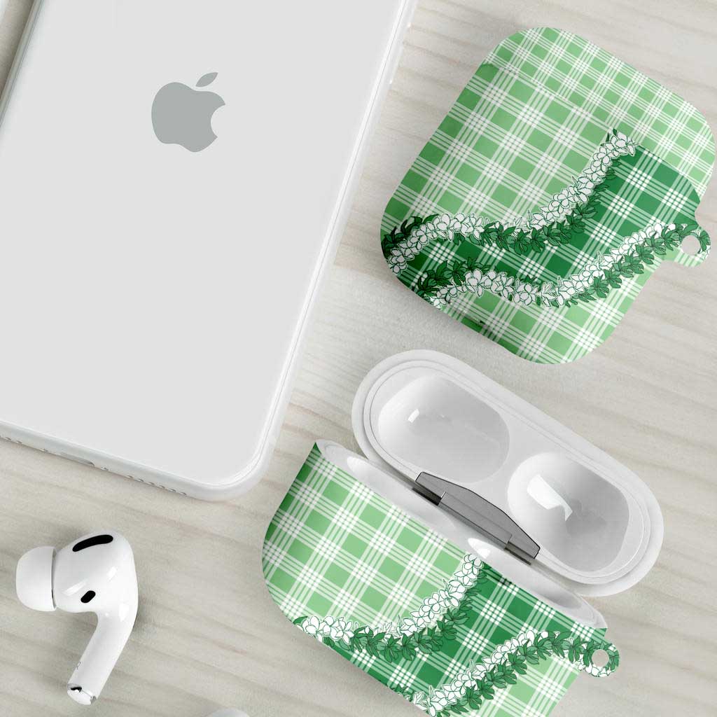 Green Hawaii Palaka AirPods Case Hawaiian Honohono Lei LT05 - Polynesian Pride