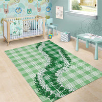 Green Hawaii Palaka Area Rug Hawaiian Honohono Lei LT05 - Polynesian Pride