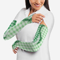 Green Hawaii Palaka Arm Sleeves Hawaiian Honohono Lei