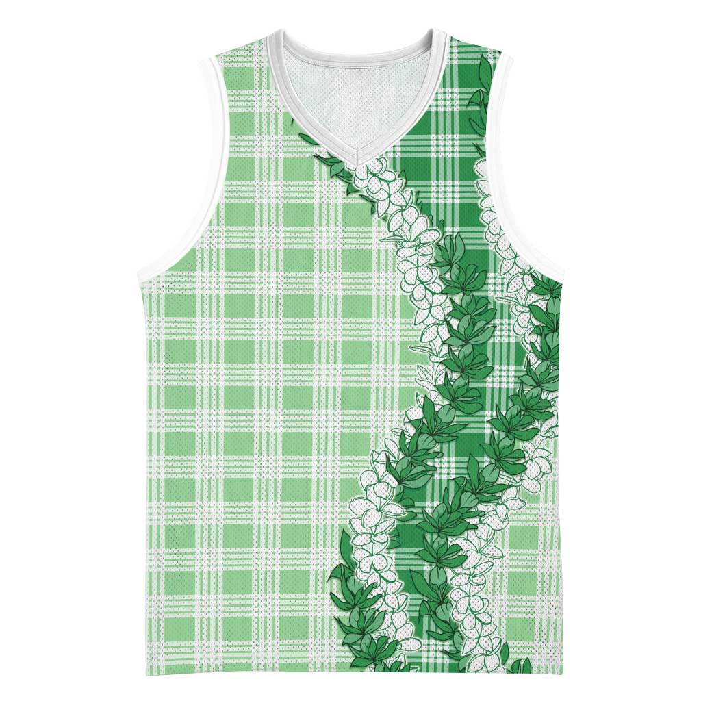 Green Hawaii Palaka Basketball Jersey Hawaiian Honohono Lei