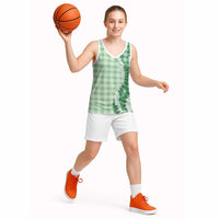 Green Hawaii Palaka Basketball Jersey Hawaiian Honohono Lei
