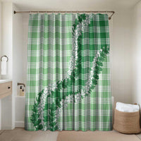 Green Hawaii Palaka Bathroom Set Hawaiian Honohono Lei