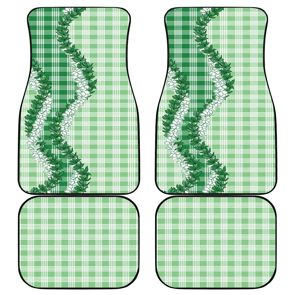 Green Hawaii Palaka Car Mats Hawaiian Honohono Lei LT05 - Polynesian Pride