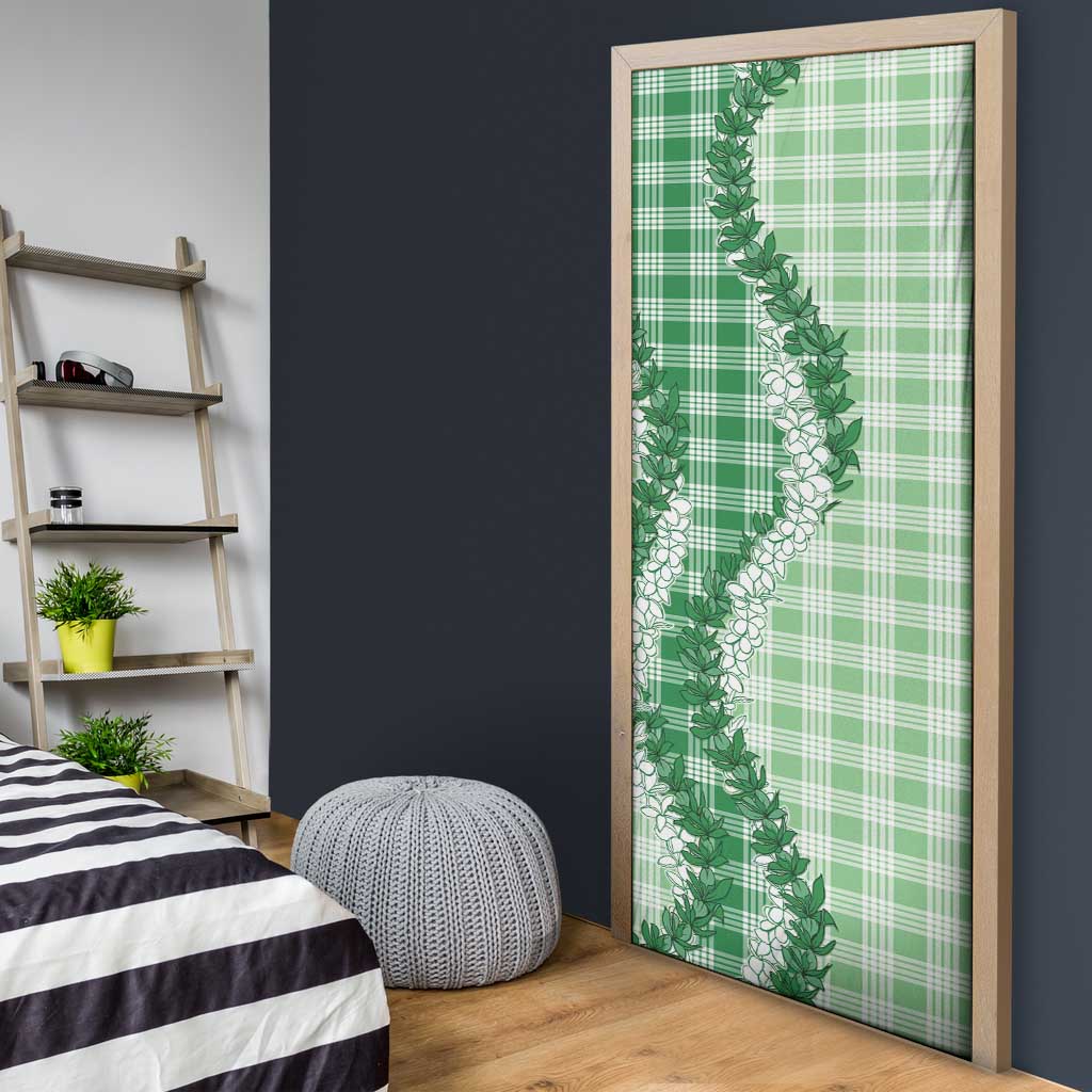 Green Hawaii Palaka Door Cover Hawaiian Honohono Lei