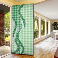 Green Hawaii Palaka Door Cover Hawaiian Honohono Lei