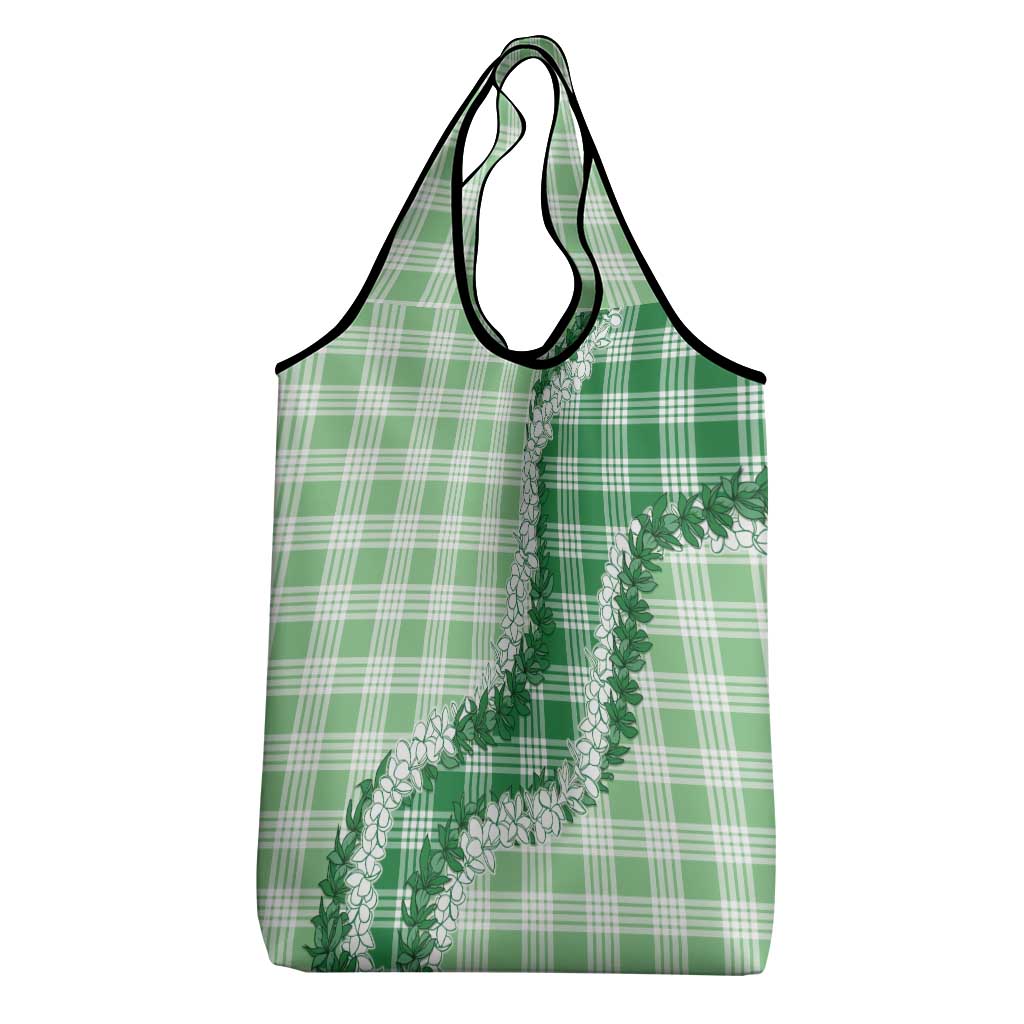 Green Hawaii Palaka Grocery Bag Hawaiian Honohono Lei LT05 - Polynesian Pride