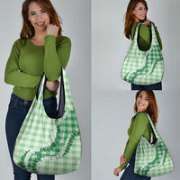 Green Hawaii Palaka Grocery Bag Hawaiian Honohono Lei LT05 - Polynesian Pride