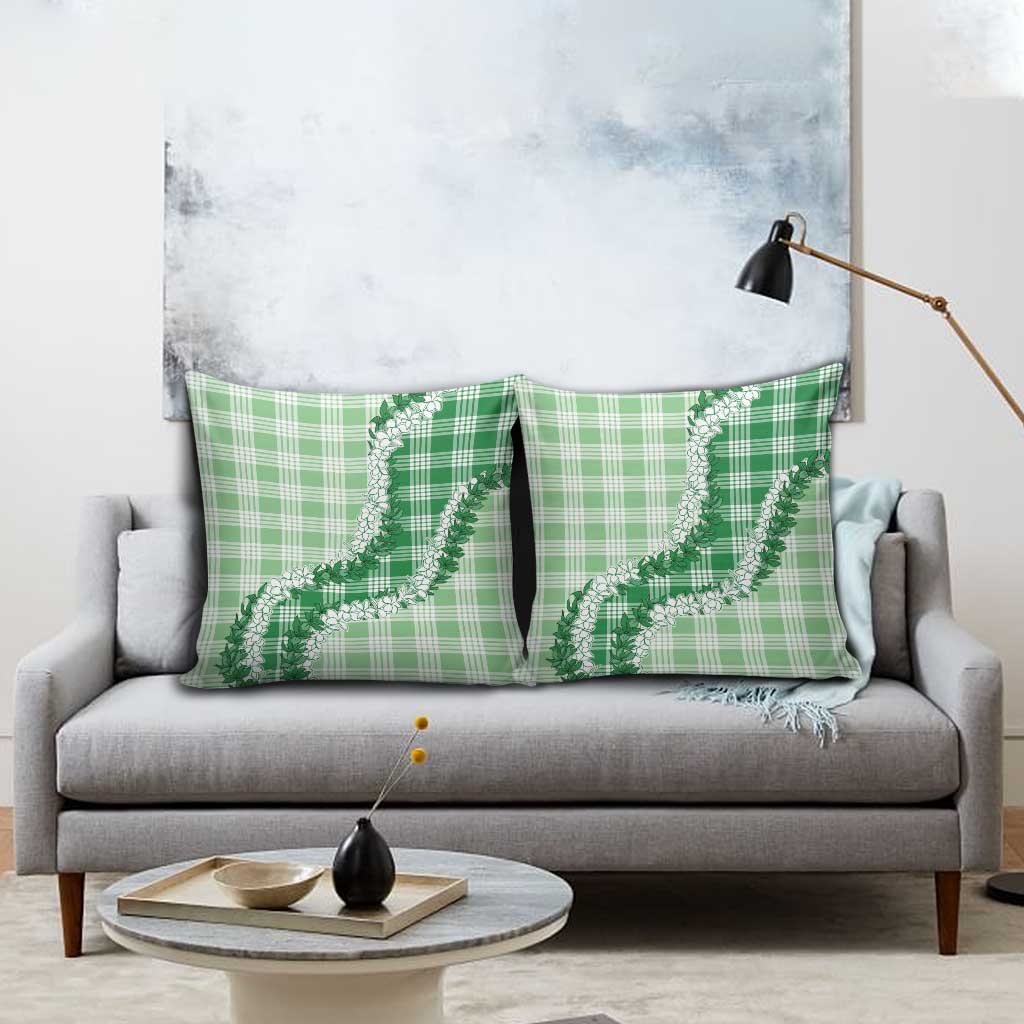 Green Hawaii Palaka Pillow Cover Hawaiian Honohono Lei LT05 - Polynesian Pride