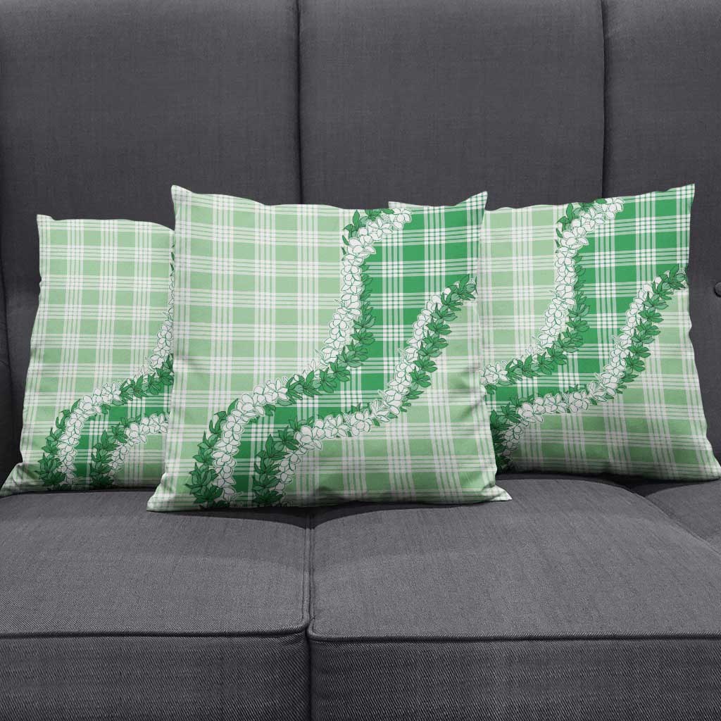Green Hawaii Palaka Pillow Cover Hawaiian Honohono Lei LT05 - Polynesian Pride