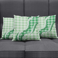Green Hawaii Palaka Pillow Cover Hawaiian Honohono Lei LT05 - Polynesian Pride
