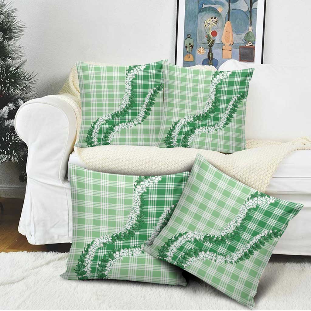 Green Hawaii Palaka Pillow Cover Hawaiian Honohono Lei LT05 - Polynesian Pride