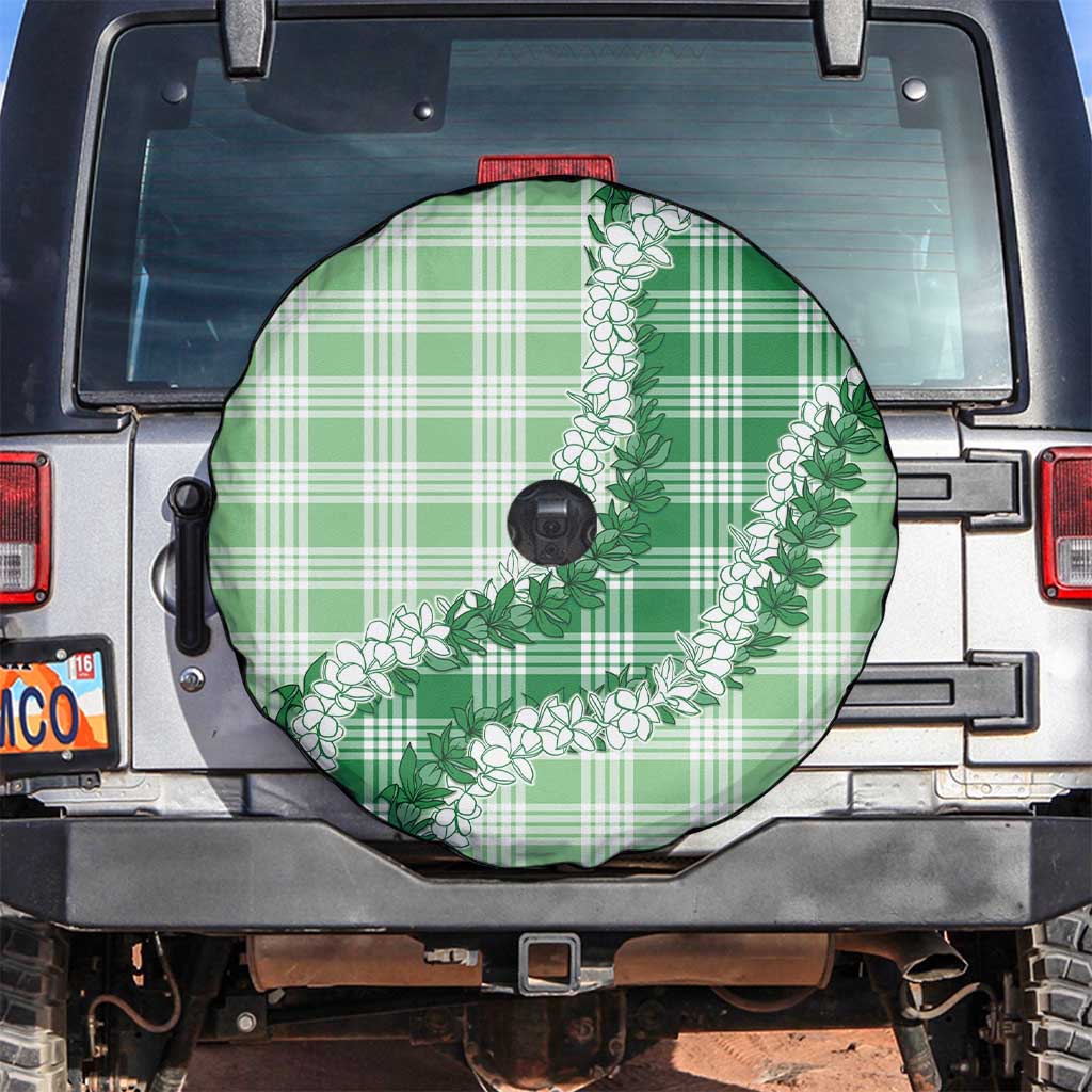 Green Hawaii Palaka Spare Tire Cover Hawaiian Honohono Lei