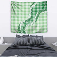 Green Hawaii Palaka Tapestry Hawaiian Honohono Lei