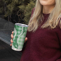 Green Hawaii Palaka Tumbler Cup Hawaiian Honohono Lei