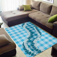 Blue Hawaii Palaka Area Rug Hawaiian Honohono Lei LT05 - Polynesian Pride