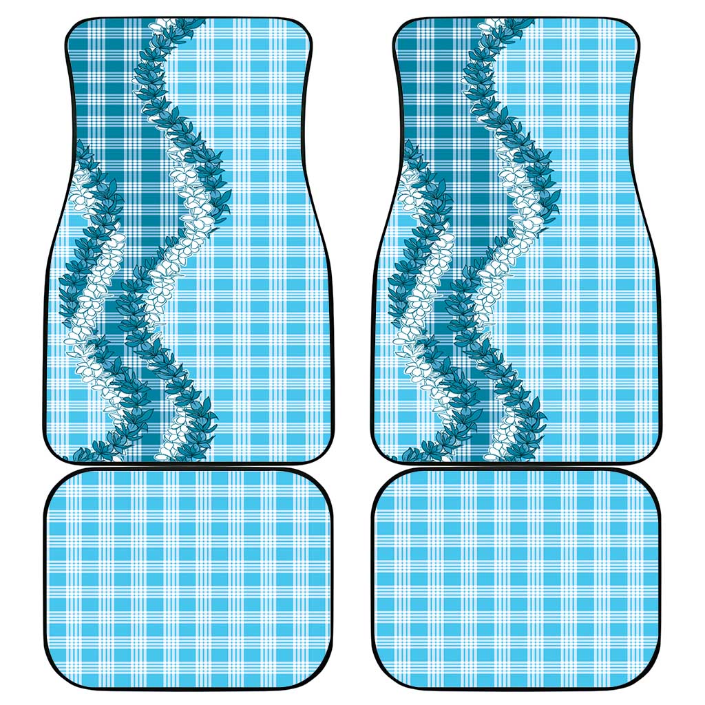 Blue Hawaii Palaka Car Mats Hawaiian Honohono Lei