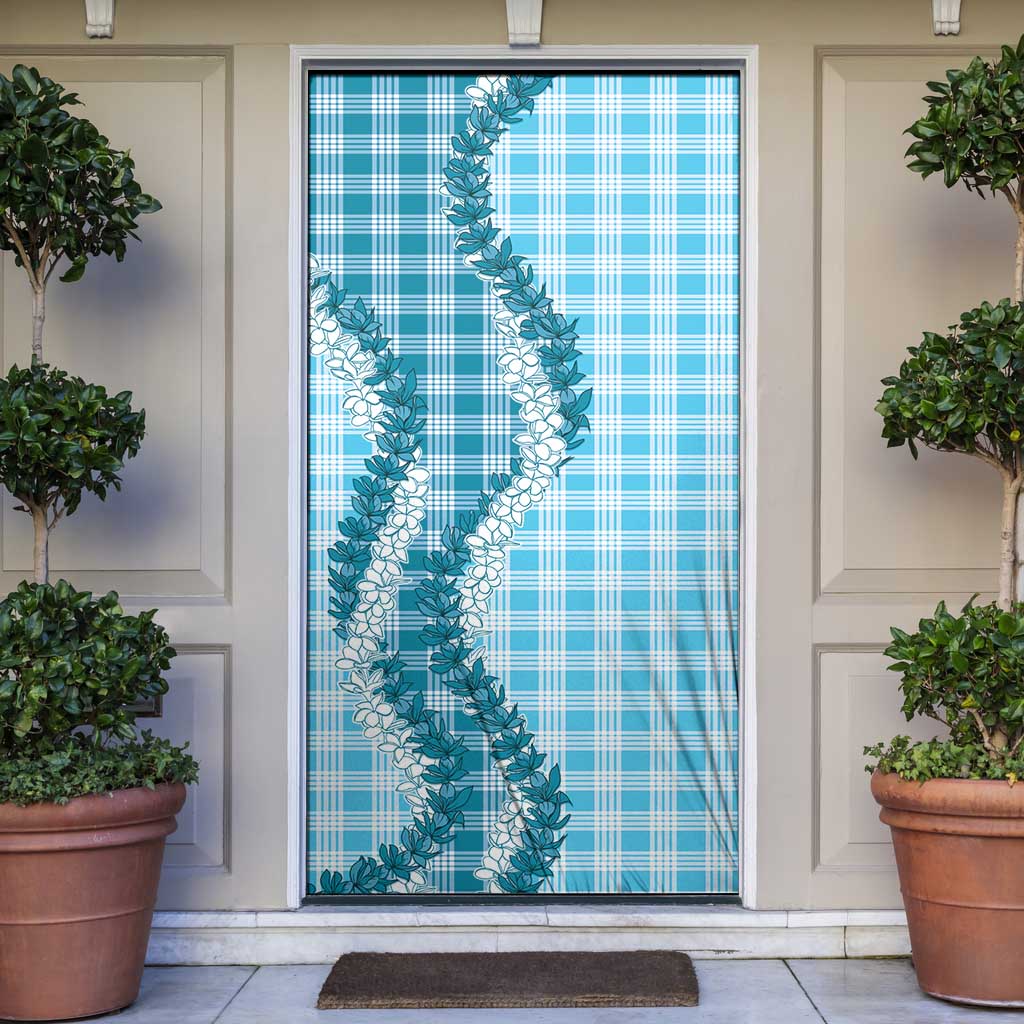 Blue Hawaii Palaka Door Cover Hawaiian Honohono Lei LT05 Blue - Polynesian Pride