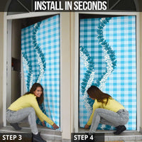Blue Hawaii Palaka Door Cover Hawaiian Honohono Lei LT05 - Polynesian Pride
