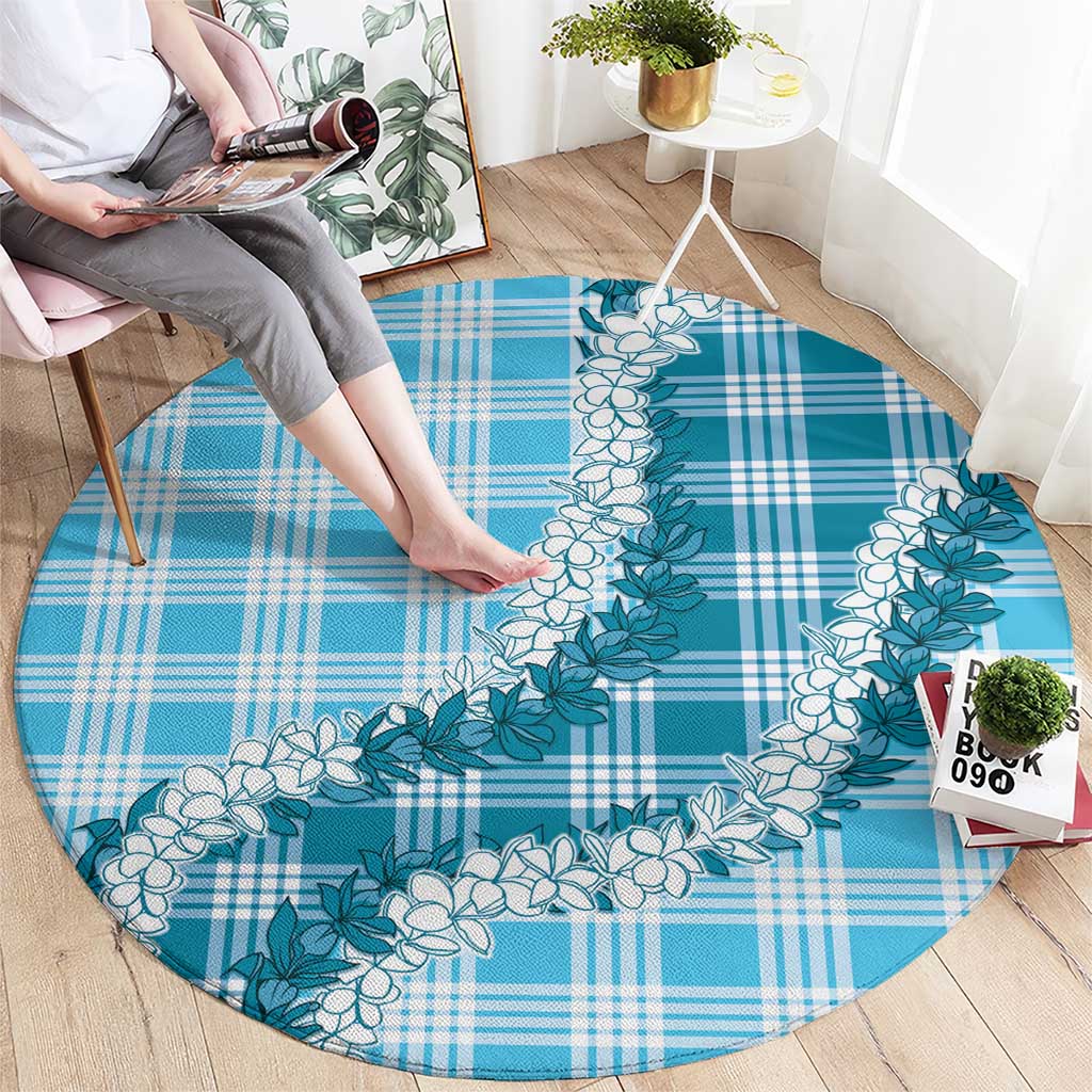 Blue Hawaii Palaka Round Carpet Hawaiian Honohono Lei LT05 - Polynesian Pride