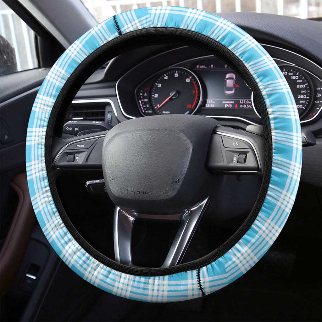 Blue Hawaii Palaka Steering Wheel Cover Hawaiian Honohono Lei LT05 - Polynesian Pride