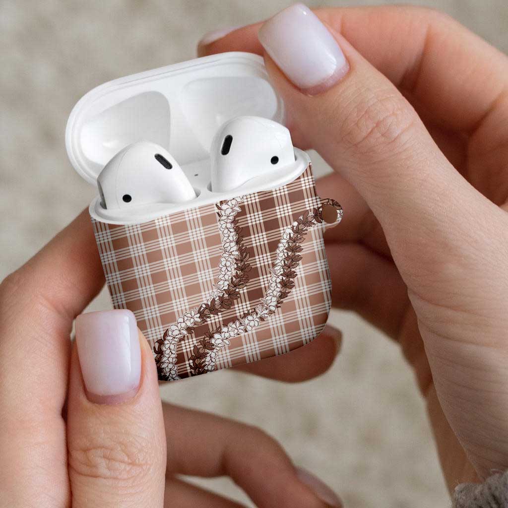 Beige Hawaii Palaka AirPods Case Hawaiian Honohono Lei LT05 - Polynesian Pride