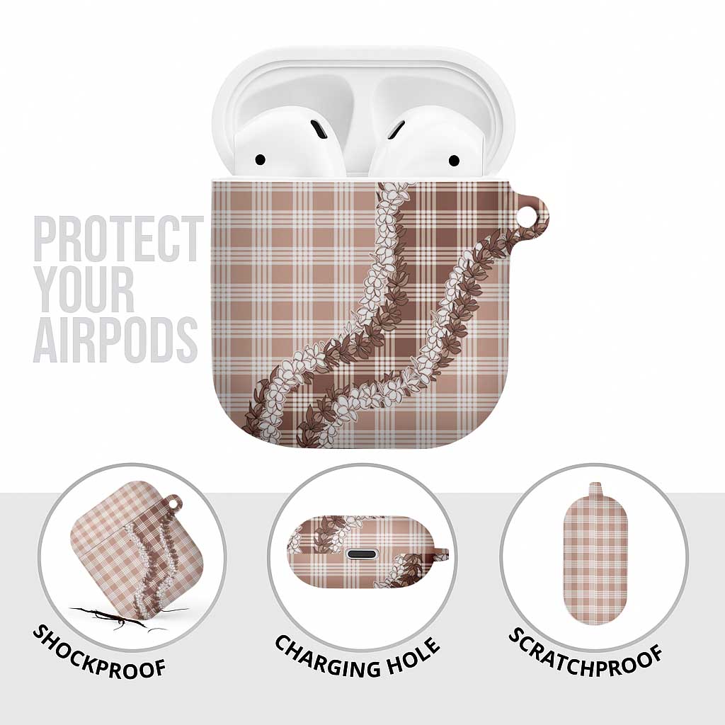 Beige Hawaii Palaka AirPods Case Hawaiian Honohono Lei LT05 - Polynesian Pride
